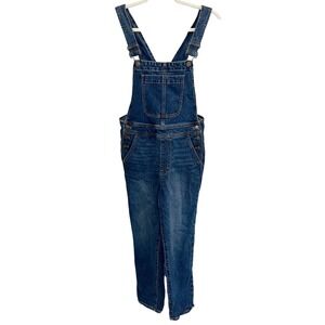 J. Crew Womens Denim Overalls Medium Wash Denim Blue Straight Leg Jeans Size XS